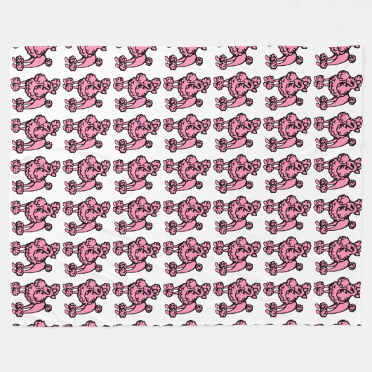 Poodle rose français couverture rétro cadeau (Devant (Horizontal))