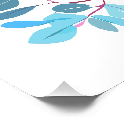 Poodle rose pastel personnalisé Poster en silhouet (Coin)