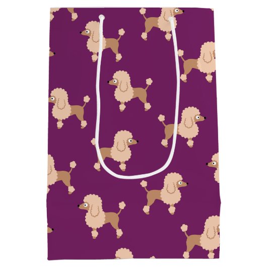 Poodle - Sac cadeau moyen (Dos)
