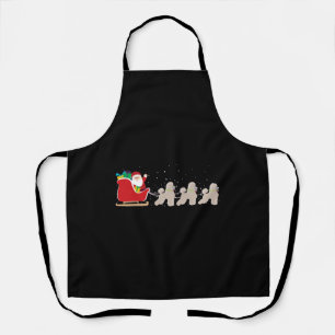 Poodle Santa Kerstslee - Funny Poodle Xmas Schort