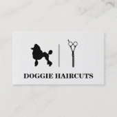 Poodle | Schaar Logo | Verzorging Visitekaartje (Voorkant)