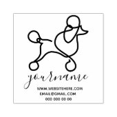 Poodle-schattehond Rubberstempel (Afrduk)