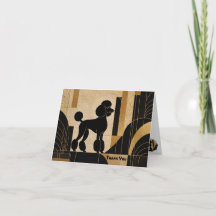 Poodle Silhouette Bedankkaart