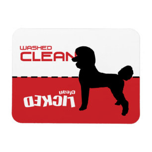 Poodle Silhouette Dishwasmachine Magnet - Gemature Magneet