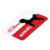 Poodle Silhouette Dishwasmachine Magnet - Gemature Magneet (Linkerzijde)