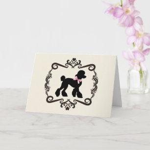 Poodle Silhouette Kaart