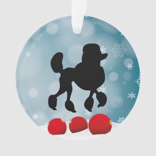 Poodle Silhouette Ornament (voorkant)