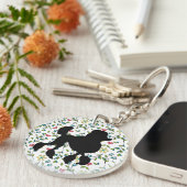 Poodle Silhouette Sleutelhanger (Voorkant Rechts)