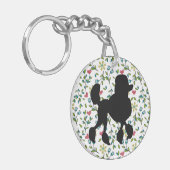 Poodle Silhouette Sleutelhanger (Voorkant Links)