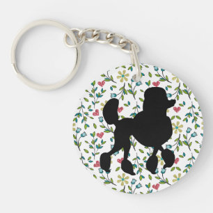 Poodle Silhouette Sleutelhanger