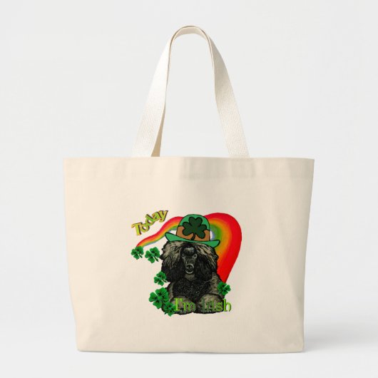 Poodle St. Patrick's Day Grote Tote Bag (Voorkant)