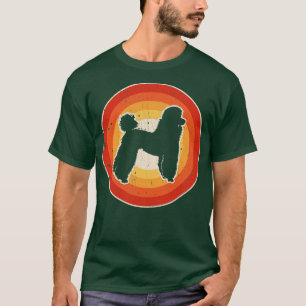 Poodle Sunset Retro voor mannen Vrouwelijke jongen T-shirt
