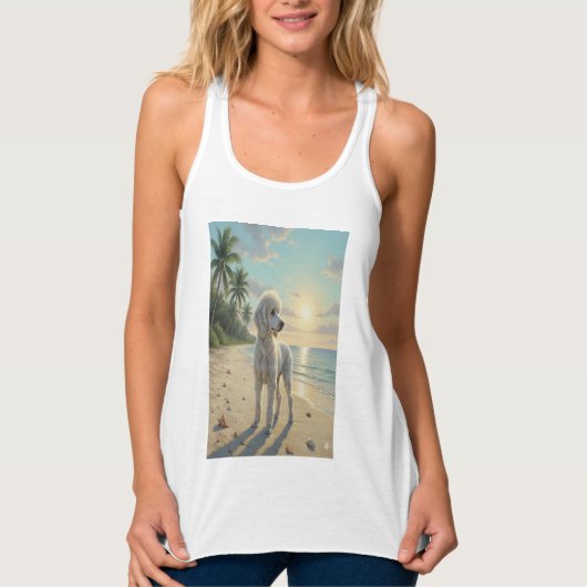 poodle tank top on the beach (Voorkant)