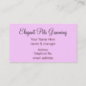 Poodle Tea Party Visitekaartje (Achterkant)