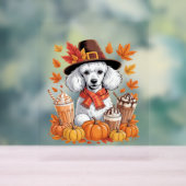 Poodle Thanksgiving Boissons Café Automne Feuilles (Neutre)