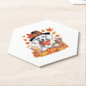 Poodle Thanksgiving Drinks Coffee Fall Leaves Pump Kartonnen Onderzetters (Schuin)