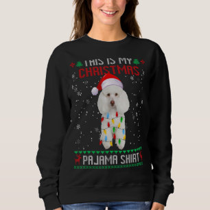 Poodle Ugle Kerstboom Lights Family Xmas Dog Trui