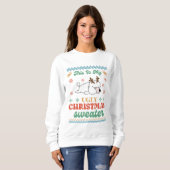 Poodle Ugly KerstSweater Trui (Voorkant volledig)