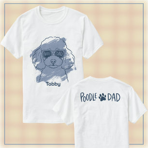 Poodle Vader Heren T-shirt Aangepaste Naam Cadeau