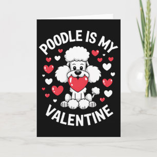 Poodle Valentijn Cute Puppy Liefde Design Kaart