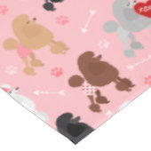 Poodle Valentijn Patroon Tafelkleed (Gekanteld)