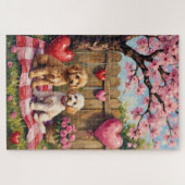 Poodle Valentijnsdag Kunst Legpuzzel (Horizontaal)