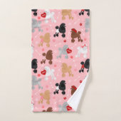 Poodle Valentine Motif (Serviette à main)