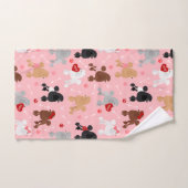 Poodle Valentine Motif (Serviette à main)