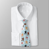 Poodle Valentine Motif Cravate (Attaché)