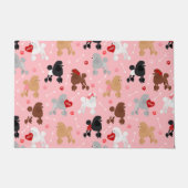 Poodle Valentine Pattern Deurmat (Voorkant)