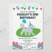 Poodle verjaardagsuitnodiging kaart (Voorkant)