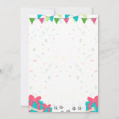 Poodle verjaardagsuitnodiging kaart (Achterkant)