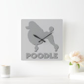 Poodle Vierkante Klok (Huis)