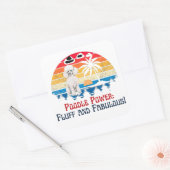 Poodle Vierkante Sticker (Envelop)