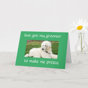  "POODLE" ZEGT "HAPPY BIRTHDAY-KAART" KAART