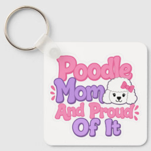 Poodlemoeder en trots erop sleutelhanger