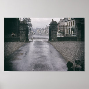 Poodles geïnspireerd rond de stad Cute Poodle Dog Poster