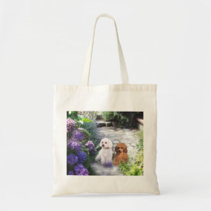 Poodles Hydrangea Canvas tas