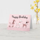 Poodons Roses Sur Carte De Parade (Fleur jaune)