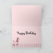 Poodons Roses Sur Carte De Parade (Intérieur)