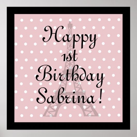 Poodsen in het Parijse roze Poster (Voorkant)