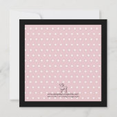 Poodsen op Paris Square Pink Invitation Kaart (Achterkant)