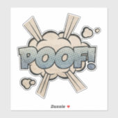POOF!  stripboek Steampunk Pop Sticker (Vel)