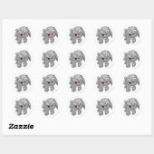 Poogle Silver Ronde Sticker (Vel)