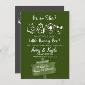 POOH & AMIS GENDER REVEAL INVITATION (Devant / Derrière)