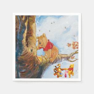 Pooh Aquarel Welkom Baby Shower Servet