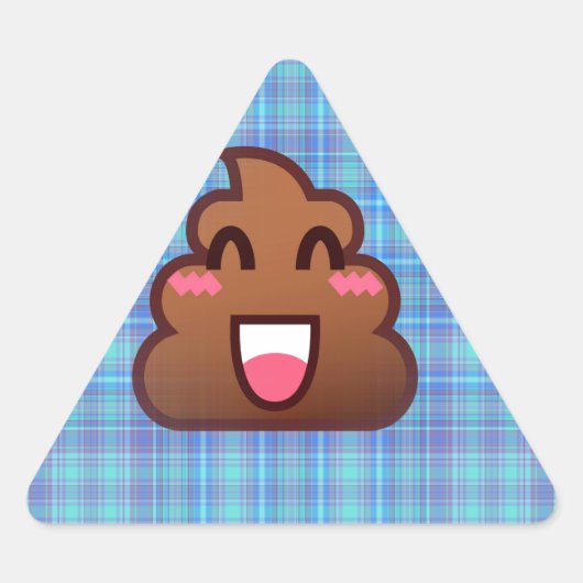 pooier emoji driehoek sticker (Voorkant)