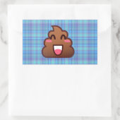 pooier emoji rechthoekige sticker (Tas)