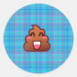 pooier emoji ronde sticker