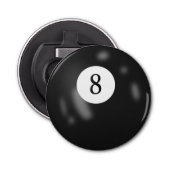 Pool Acht Billiards Ball Button Flesopener (Voorkant)